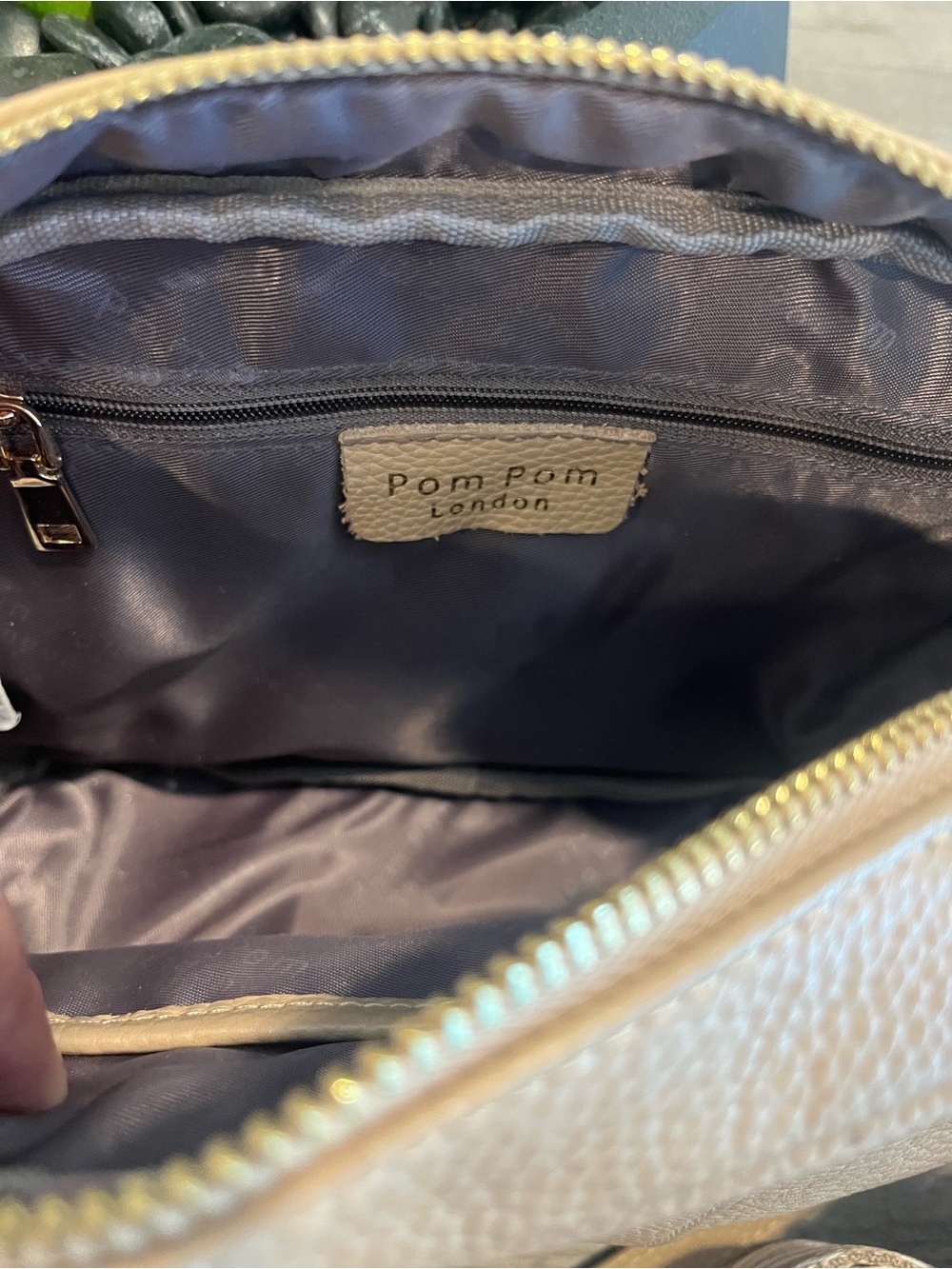 🖤Pom Pom London Taupe Crossbody Bag + 2 Interchangeable Straps - Picture 4 of 5